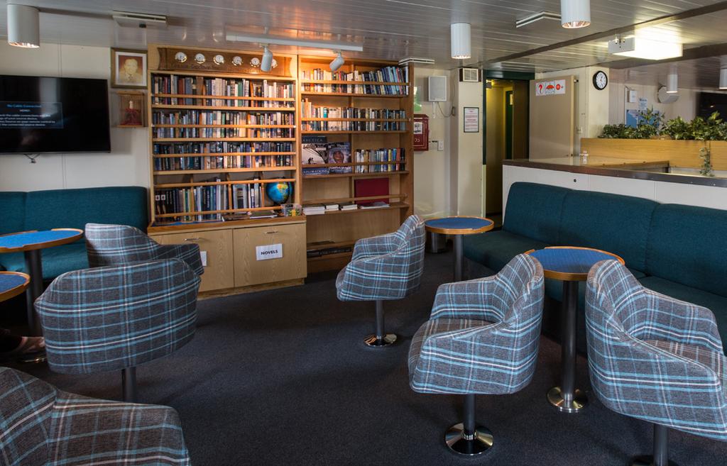 Kapitan Khlebnikov Public Spaces POLAR BOUTIQUE If you forgot any essentials or need a little souvenir from your voyage, the Polar Boutique on Deck 5 is our onboard gift shop.