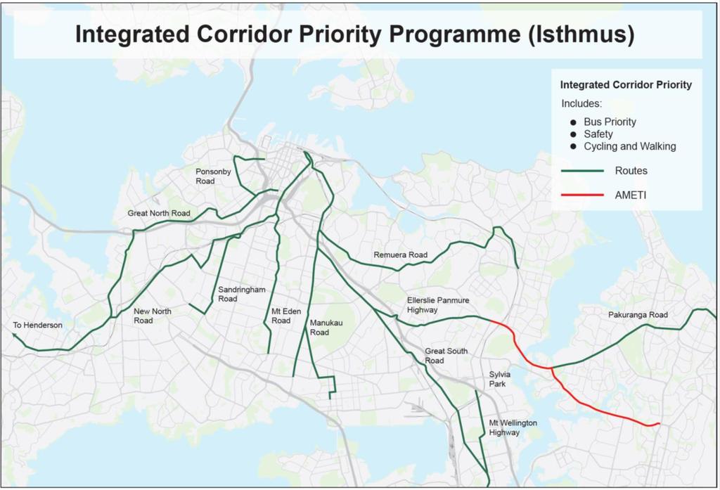 Map 2: Integrated corridor programme (Auckland isthmus) Map 3: Integrated