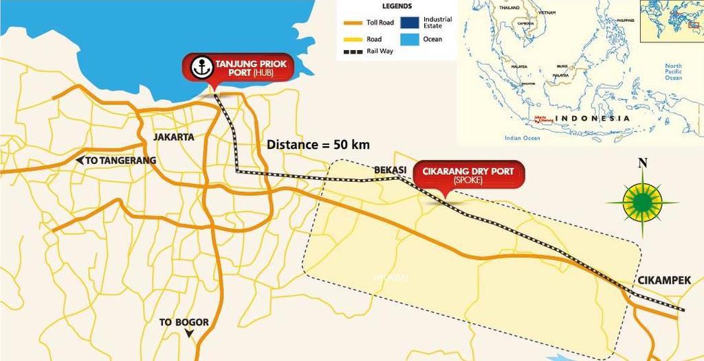 2 Enhancing Kota Jababeka's value proposition: Cikarang Dry Port Strategic location in the heart of the