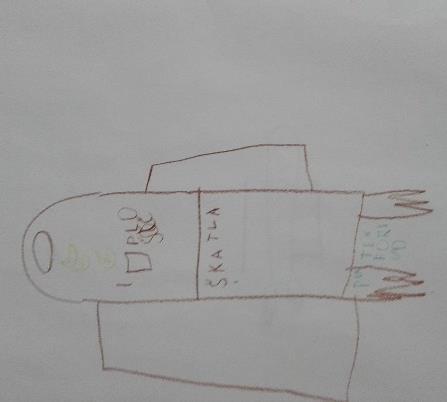 Slika 10: Načrt rakete. Slika 11: Iščemo pomembne informacije za izdelavo rakete.