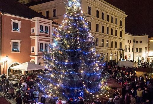 The beautifully decorated Christmas tree in the Old Town is an impressive sight. (Breakfast) Fri 21 Dec 2018 PRAGUE.