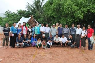 Here NGO participants use fresh cut green bamboo The 72 trainees included staff representatives from