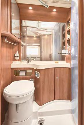 shower and changing room (T 142, T 148) + Luxurious luxury bathroom with shower opposite (T 144 LE, T 144 QB, T 149, T 150), waterproof shower insert (can be removed for