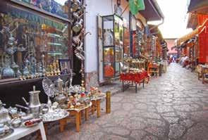 We also visit Turkish House and the mosque before walking through the narrow bazaar streets, where you can shop for traditional souvenirs and handicrafts.