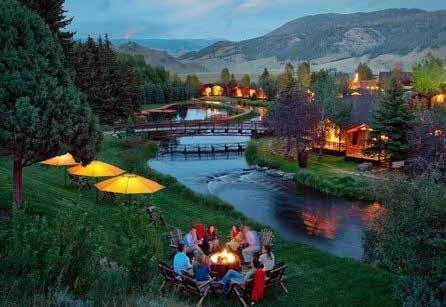 Outdoor enthusiasts and bons vivants alike indulge in the lavishly appointed historic lodging accommodations and luxury log cabins featured at the boutique