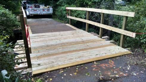 bridge repairs Connect Panhandle Trail to Wyatt Adkins Park