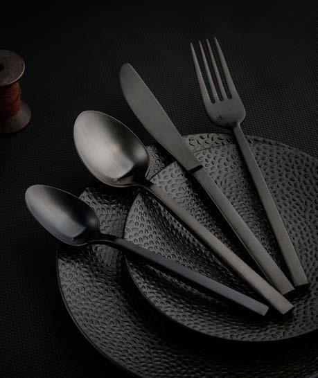 Can cutlery be youthful, stark, or even industrial in appearance? The answer at Trenton is an emphatic yes, with lines like Titan Arezzo Black or Lucca Faceted Black.