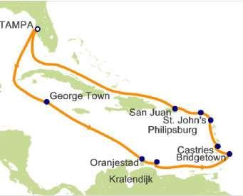 29 Norwegian Dawn 11 Night Eastern Caribbean Cruise January 5-16, 2020 Sailing roundtrip from Tampa to St. Thomas, Antigua, Barbados, and more! Inside Cabin Cat. IB - $1,408 pp Ocean View Cat.