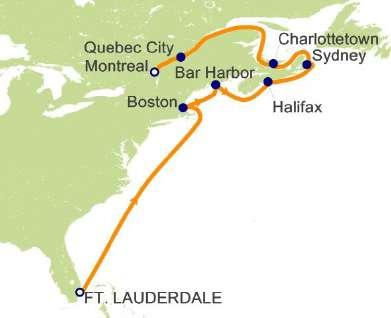 30 ms Zaandam 10 Night Atlantic Coast Cruise + 2 nights in Montreal April 24th - May 4th, 2019 Sailing from Fort Lauderdale to Montreal with stops in Boston, Bar Harbor, Halifax, and more!