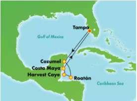 36 Norwegian Pearl 7 Day Western Caribbean Cruise from Tampa March 17-24, 2019 Sailing roundtrip from Tampa to Cozumel, Roatan, Harvest Caye, and Costa Maya Inside Cabin Cat.