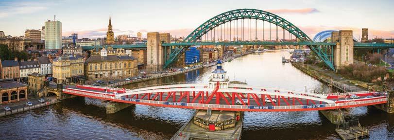 PROGRAM HIGHLIGHTS Witness a blend of old and new in Newcastle upon Tyne; discover intimate squares and maze-like alleyways in Edinburgh; view revered Victorian architecture in Glasgow, the Giant s