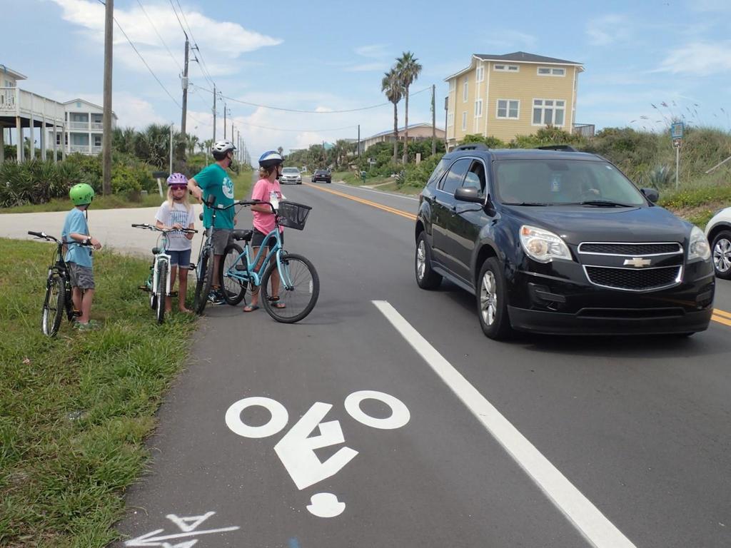 The Problem No separation between bike lanes and traffic lanes vehicles