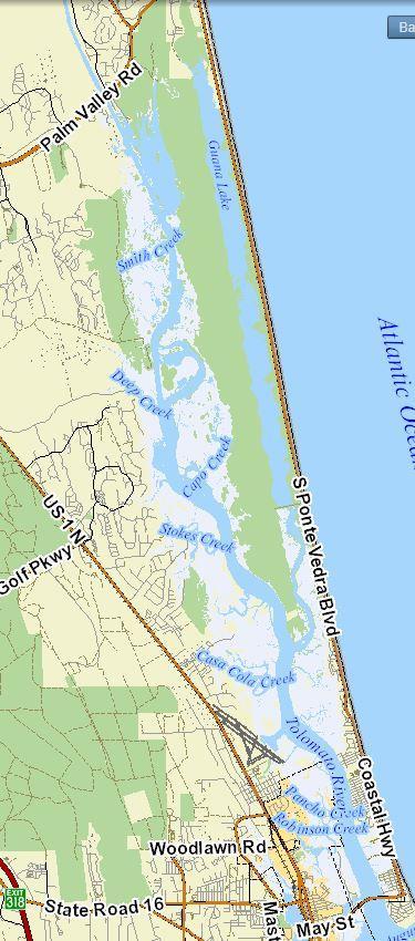 Phase 3: Guana to Mickler Road GTMNERR North Beach Parking Six Mile Boat Ramp GTMNERR Middle Beach Parking GTMNERR South Beach Parking Guana River Park Phase 2: Turtle Shores to Guana