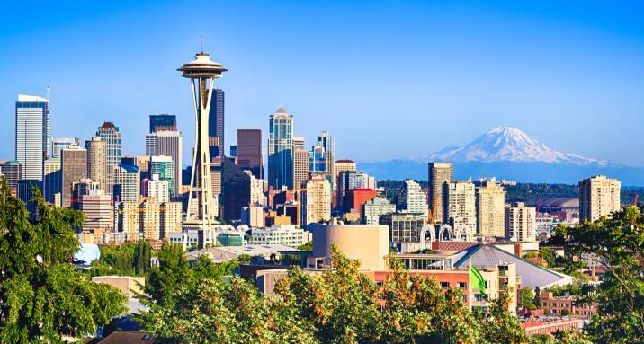 Seattle Seattle, the emerald city, is the largest city in the state of Washington and to gateway to Alaska. The city has a population of approximately 630,000.