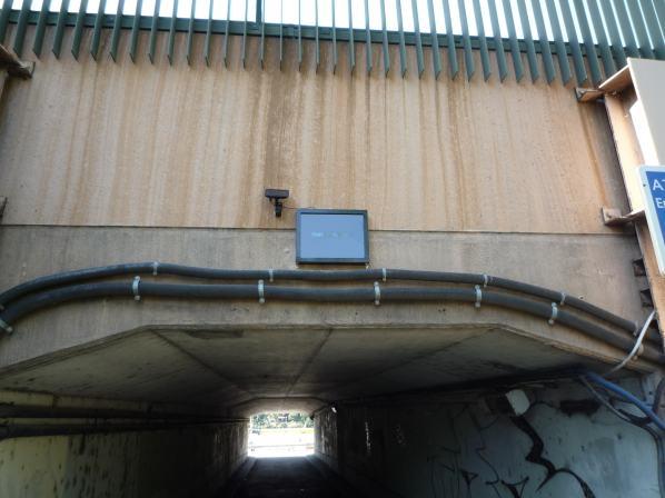 and installed it in a light-box at the entrance of the tunnel in Avenue de la Cométe, Valence (France), nowadays the only way of connection between downtown