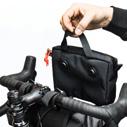 22cm holster width 14L Drybag can be packed to limit of clearance Minimum of 20mm clearance between bars and front tyre 18cm