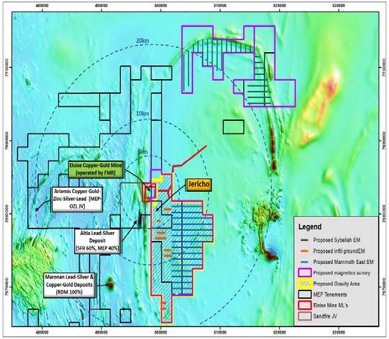 1 Eloise JV: expanding the search OZ Minerals endorsed an expanded JV program for Q4 2018 Project overview Jericho EM conductors discovered late 2017 in JV with OZ Minerals Located 3km south of the