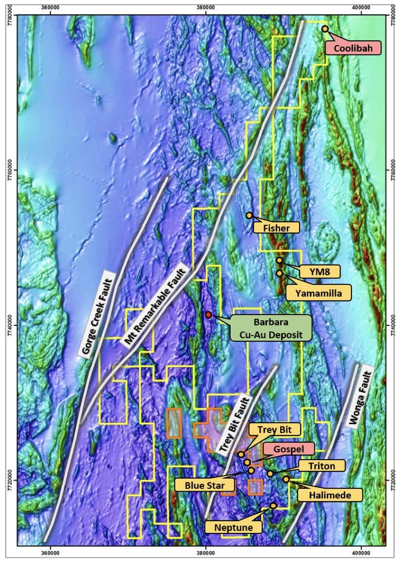 2 Highlands CuProject 667km 2 of copper prospective ground 50km NE of Mt Isa Situated aside two regional-scale structural faults: CopperChem s Barbara Cu resource 4.75Mt @ 1.6% Cu, 0.
