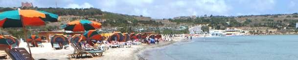 George s Bay, Buġibba Perched Beach, Qawra Point, Fond Għadir Rocky Shore and Mellieħa Bay.