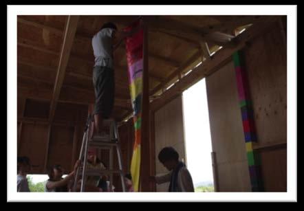 Rainbow Coloured Ceiling Painting the ceiling of a newly built tea house to be installed in Minamisoma Sat, 7 th, Artist: Manika Nagare (Artist) Art workshop by ART STANDARD 11:00 14:30 Session 1: 11