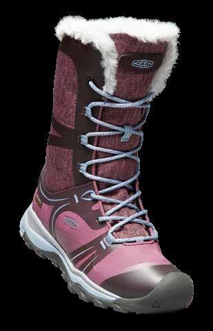 WARM INSULATION RATED TO -25F/-32C WITH FAUX FUR CUSHIONING 5. REMOVABLE EVA FOOTBED FOR CUSHIONING 6.
