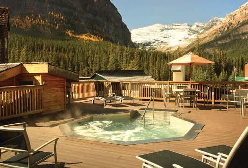 After a day in the mountains, soak in our rooftop hot tub overlooking the