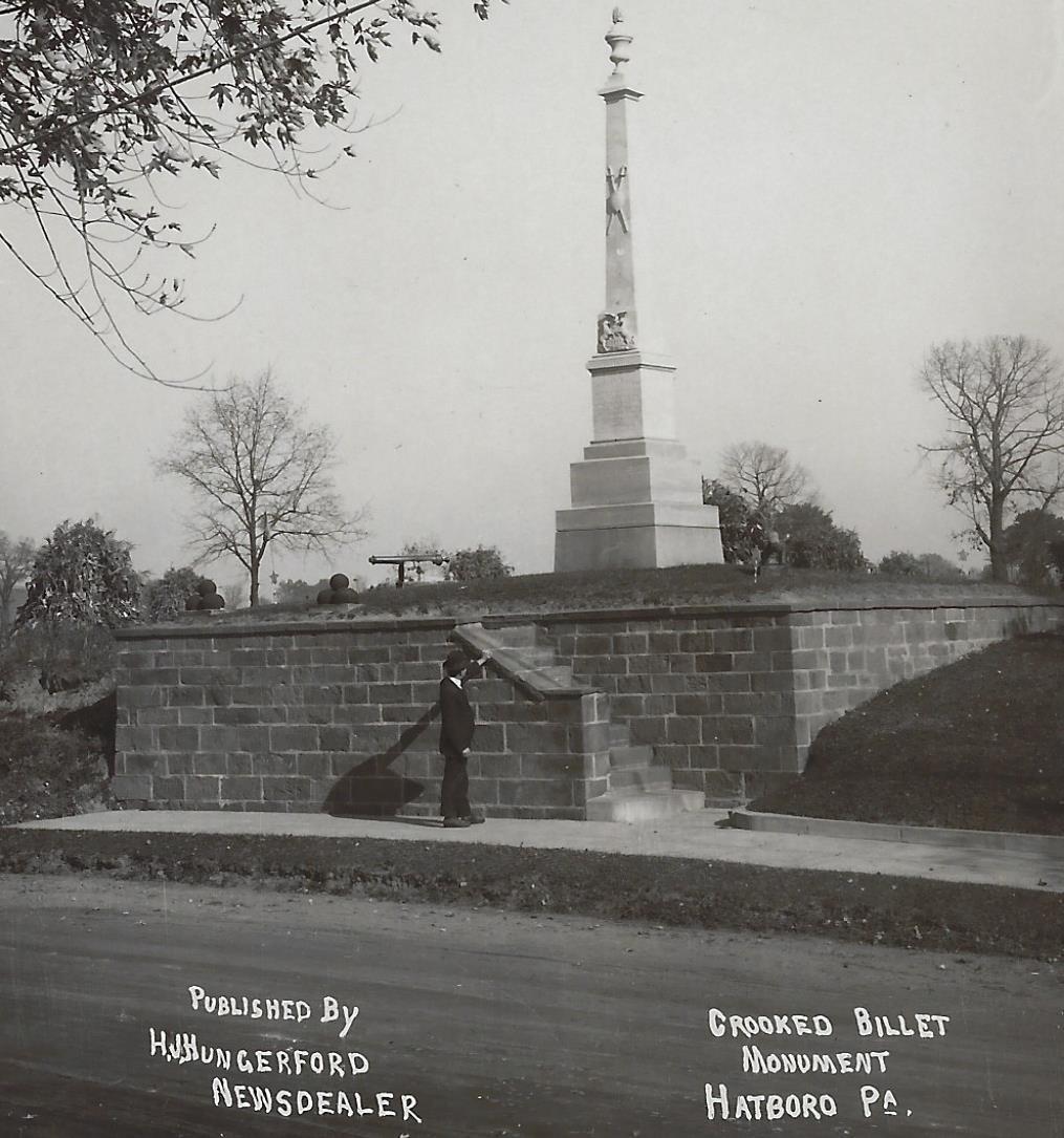 THE HISTORIC CROOKED BILLET MONUMENT Four score and two years had passed since the Battle of Crooked Billet, when a group of Hatboro residents in 1860 formed the Hatboro Monument Association to begin
