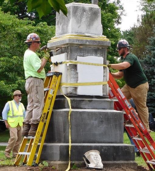 same grounds. During construction, the monument will be refurbished, protected, returned to its position of honor and rededicated in 2020 in conjunction with the reopening of the new school.