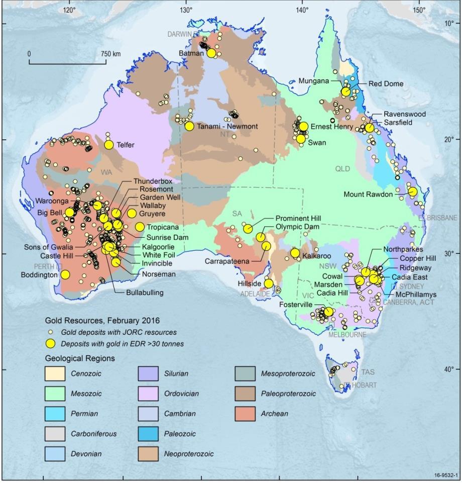 Australia s Inferred Mineral Resources remain the largest of any state or territory at 1870 tonnes followed by South Australia with 1201 tonnes and Queensland with 652 tonnes.