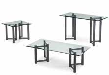 Cocktail Table Storm Grey/Brushed Steel 44 L x 20 D x 18 H Sofa Table Storm Grey/Brushed Steel