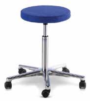70 cm 50 cm 7 cm 150 kg 55 cm 4 cm 8 cm 58 cm Step Anatomic 4106 An anatomically shaped round stool with a sturdy base and wheels.
