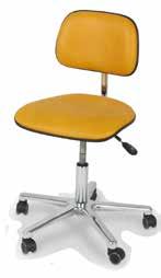 The chair features gas spring assisted height adjustment, with a choice of low (7-60 cm), medium (55-75 cm) or high (6-88 cm) height ranges, and seat angle adjustment.