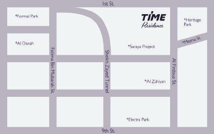Meera TIME Residence is a walk away from the corniche