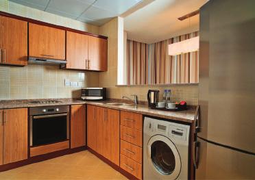 - Fully equipped kitchen complete with tableware utensils, cooker, refrigerator, freezer and microwave. - Washer in each residence - In-room safe - Housekeeping service provided on request.