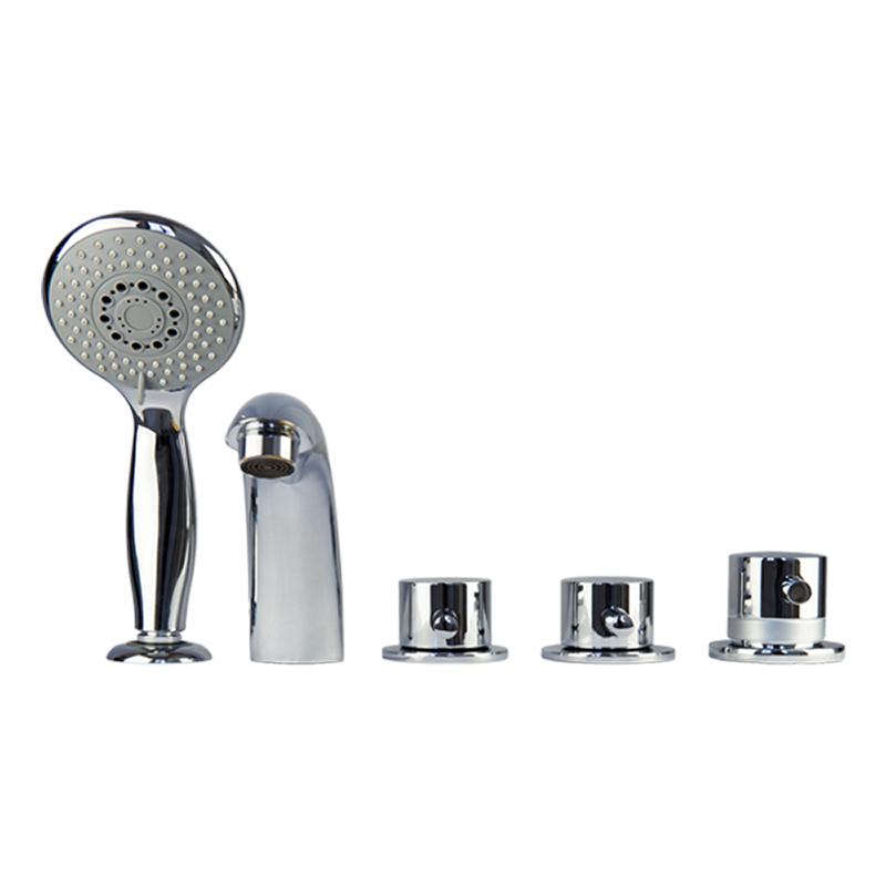 Inward Swing Door Walk In Bathtub Specifications Faucet Options Thermostatic Control Valve 5 Piece Faucet Set ColorFinish: Chrome Features: Adjustable water temperature preset No