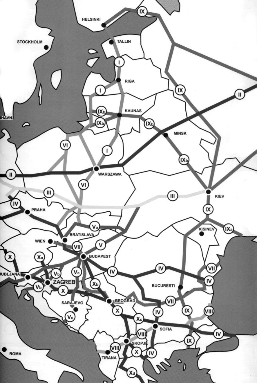 238 KARTA 1. MREžA EUROPSKIH PROMETNIH KORIDORA MAP 1. NETWORK OF EUROPEAN TRANSPORT CORRIDORS Izvor: Atlas transporta i logistike, Kamion & Bus, ožujak 2010, str.