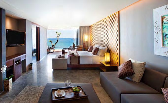 ACCOMMODATION SUITES Ocean View Suites (84 Square metres) Elegant design and indigenous art offer an exotic Balinese haven.