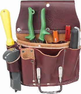 (8 x 6 ) 5049 - Telecom Pouch An all leather multi tool holder for Professional Electricians