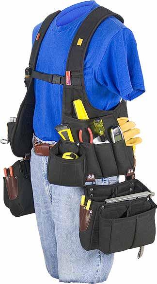 Roomy Integrated Cargo Pockets for fasteners feature 5 attachment points, for optional clip-on accessories.