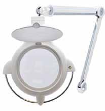 ProVue Touch LED Magnifying Lamp 108 energy saving white LEDs provides shadow free illumination. (Lumen: 420LM). (Color Temperature: 6400K).