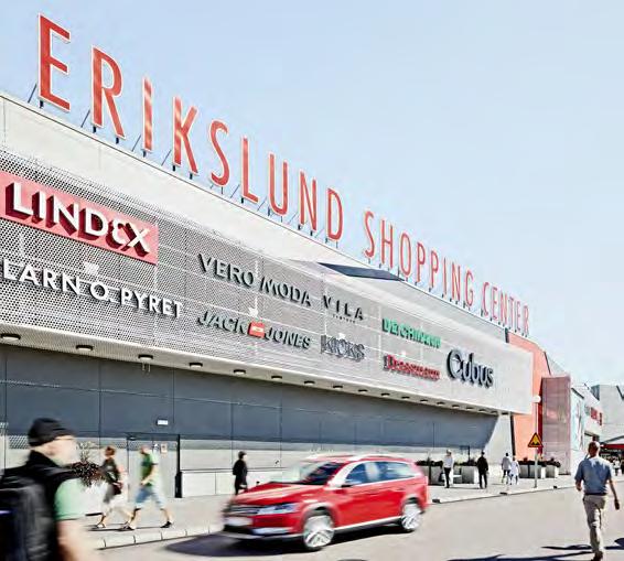 Erikslund is both a residential area as well as a large retail area at the