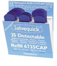 REF 6735CAP Cederroth Protection Kit, 1 pc Savett Dispenser, filled, 1 pc Cederroth Protection Kit, 2 pcs Salvequick Fabric Plasters, 2 boxes (12 refills) Salvequick Plastic Plasters, 2 boxes (12