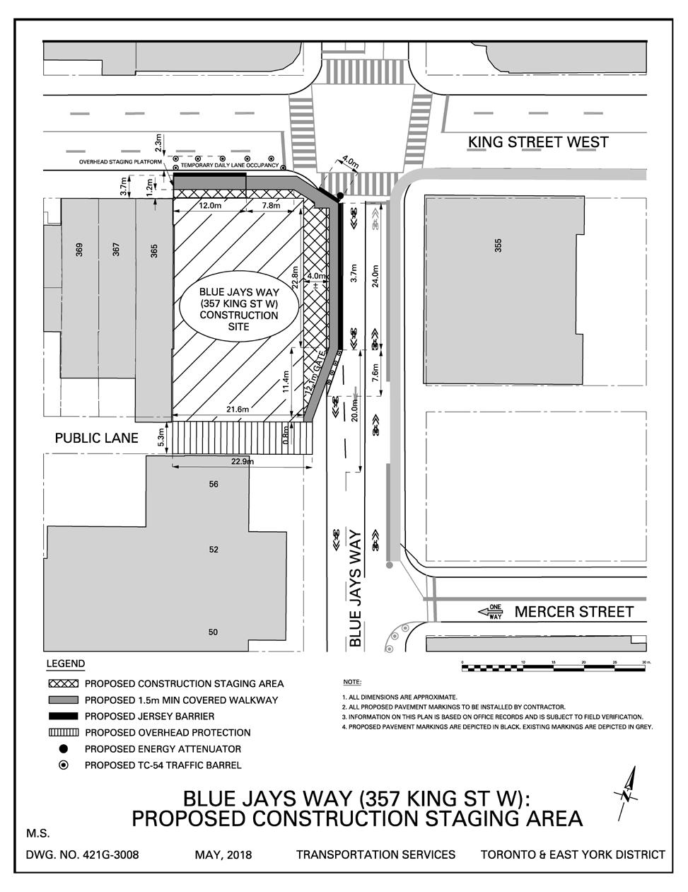 Construction Staging Area - Blue Jays Way (357 King Street West)