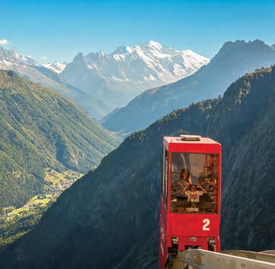 The panoramic train offers magnificent views of the entire