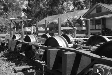 A grant from the North American Railroad Foundation (NARF) allowed the SPCRR to contract with BCH to turn worn-out 28 wheels to 24 wheels, to make patterns and cast the iron parts, and to buy and cut