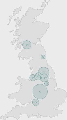 METROPOLITAN AREAS IN THE UK Northern cities are growing more slowly than most southern ones, and a number of northern cities have shrunk in employment terms after the 1980 s.