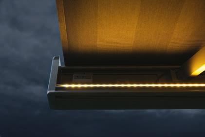 The light can be dimmed in steps using the WMS dimmer
