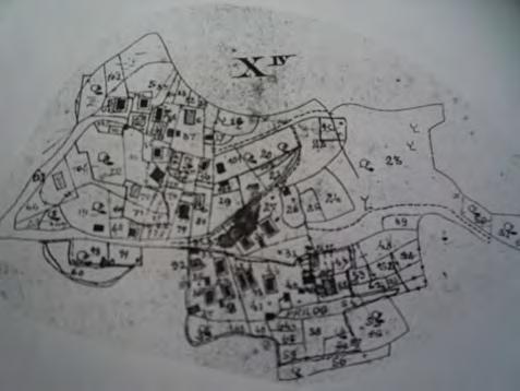 Katanići village cadastral plan,