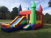 FRONT SLIDE COMBO MULTICOLOR - Bounce House with Slide - Capacity 10 kids -