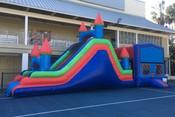 Ages $275 SUPER COMBO (15' x 45') - Bounce House and 18' Dry or Wet